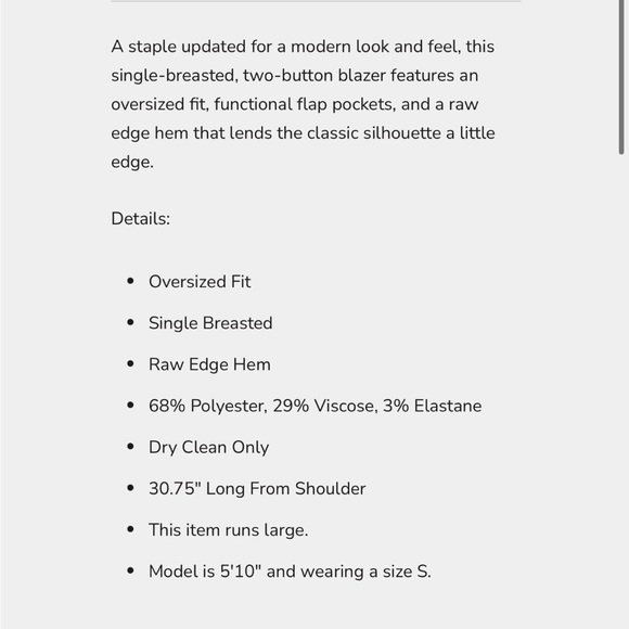 NWT FRAME Oversized Raw Edge Blazer in Butter - Picture 10 of 10